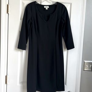 Loft 3/4 sleeve black dress